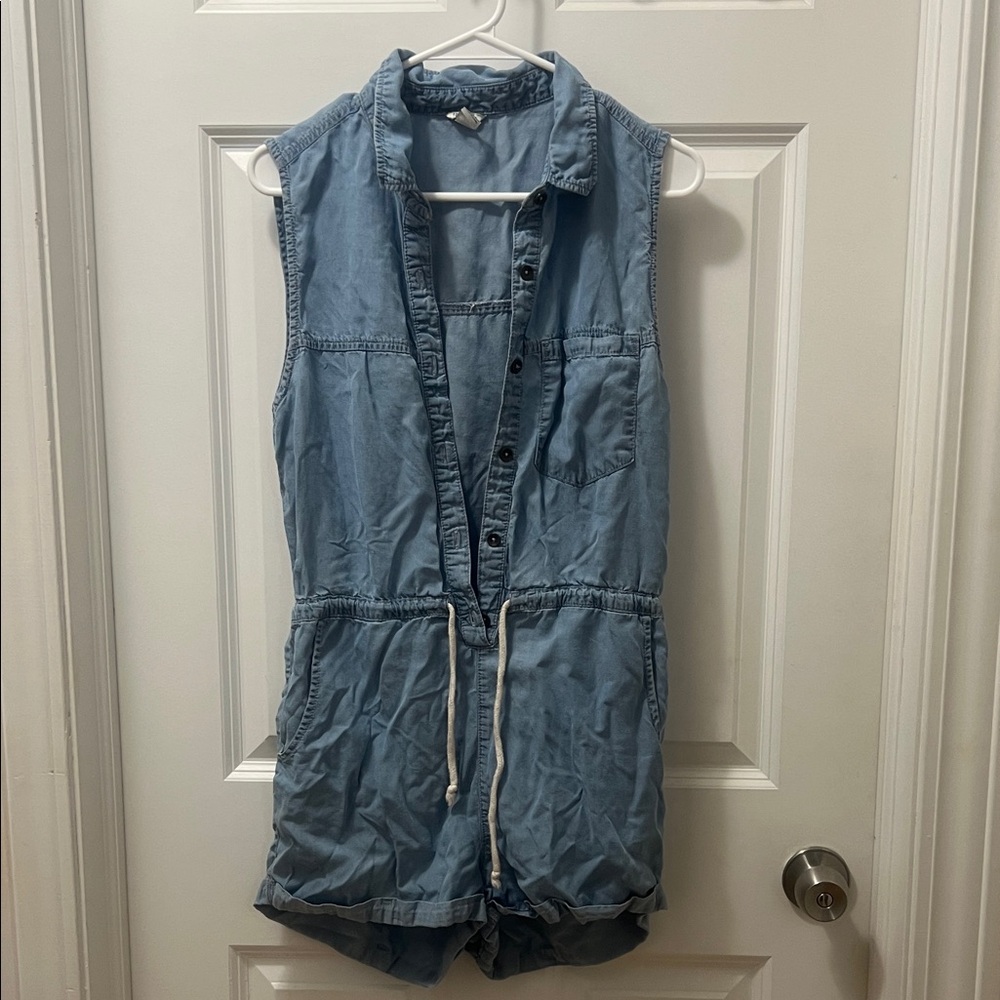 Forever 21 Light Blue Denim Romper